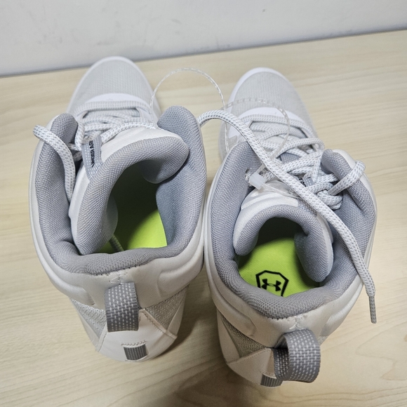 Under Armour Command MC Mid Lacrosse Cleats White Gray 3025639-100 Men's Size 10 - Picture 5 of 9